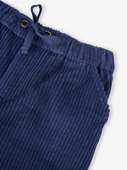 JoJo Maman Bébé Navy Blue Chunky Cord Pull-On Trousers image 3