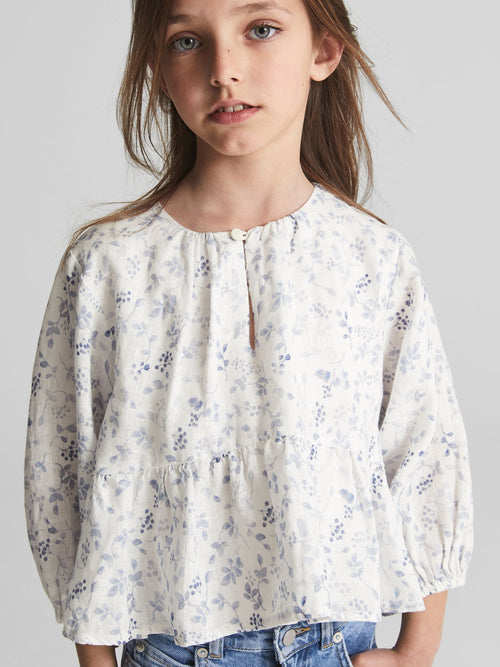 Dsiney Kidz - Reiss Blue Print Lee Junior Long Sleeve Blouse image 1