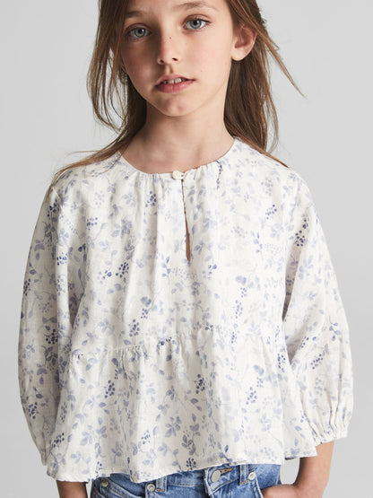 Dsiney Kidz - Reiss Blue Print Lee Junior Long Sleeve Blouse image 1