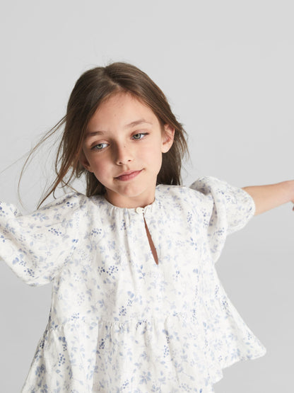 Dsiney Kidz - Reiss Blue Print Lee Junior Long Sleeve Blouse image 3
