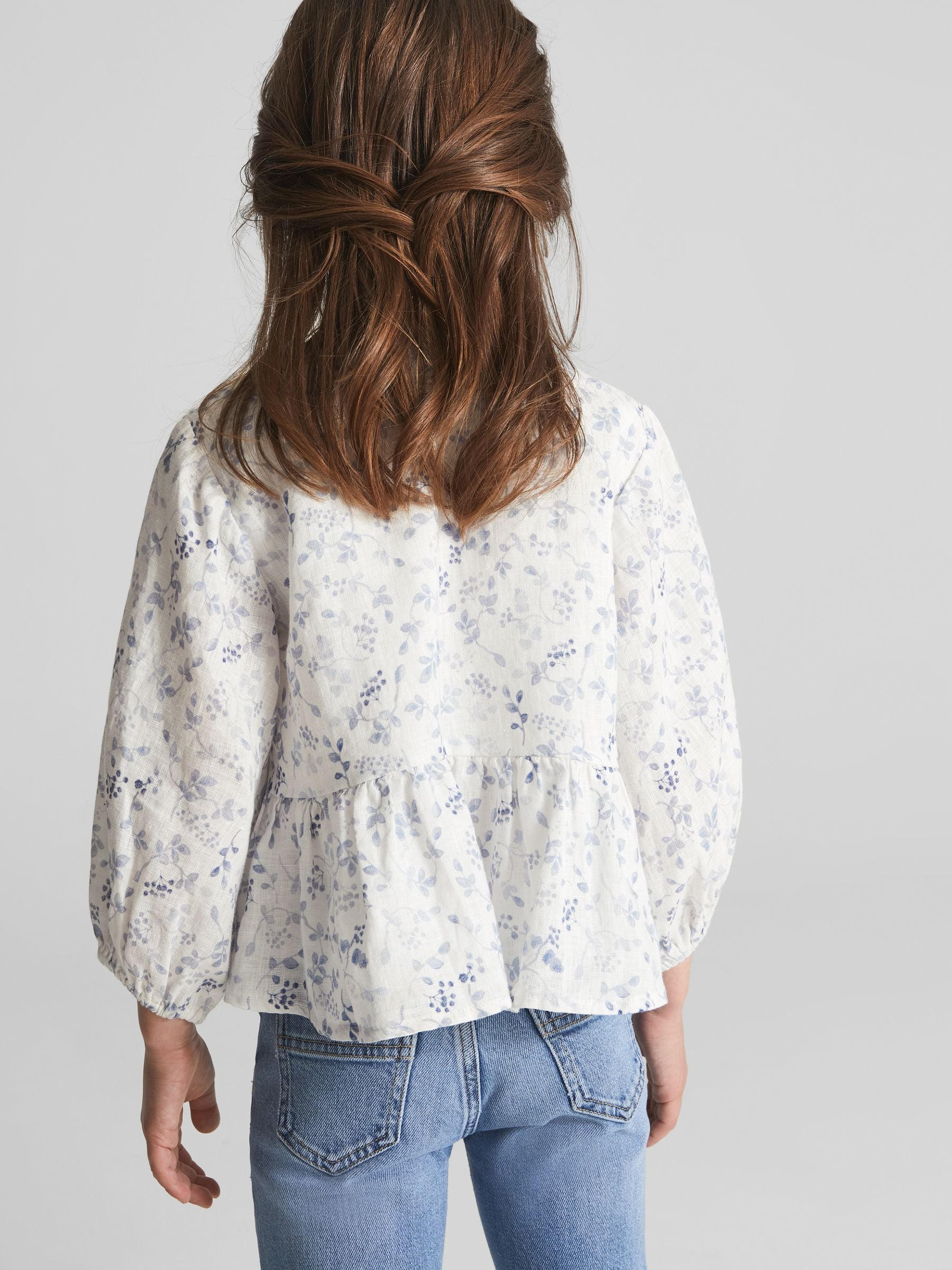 Dsiney Kidz - Reiss Blue Print Lee Junior Long Sleeve Blouse image 4