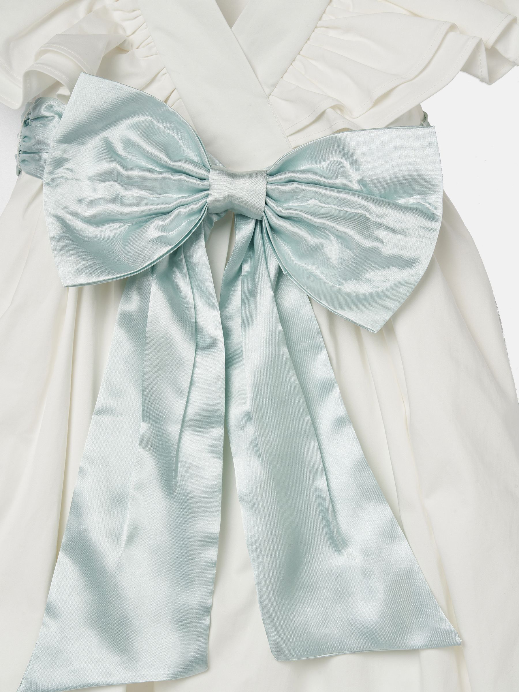 Angel & Rocket White/Green Taffeta Ruffle Bow Sylvie Dress image 11