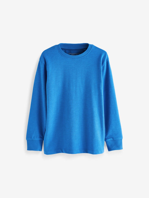 Blue Cobalt Regular Fit Long Sleeve Cosy T-Shirt (3-16yrs) image 1
