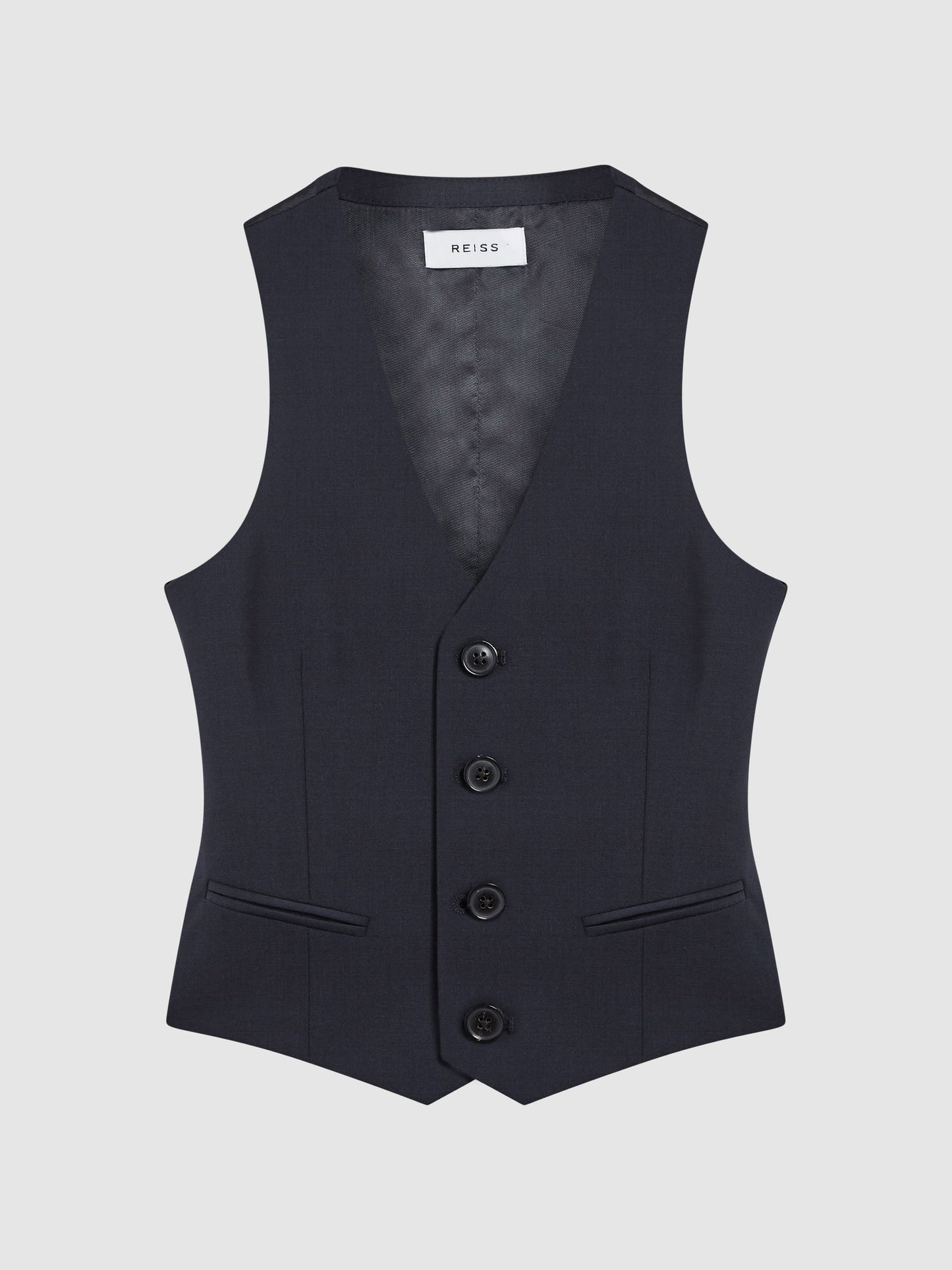 Reiss Navy Hope 4-9 yrs Modern Fit Waistcoat image 2