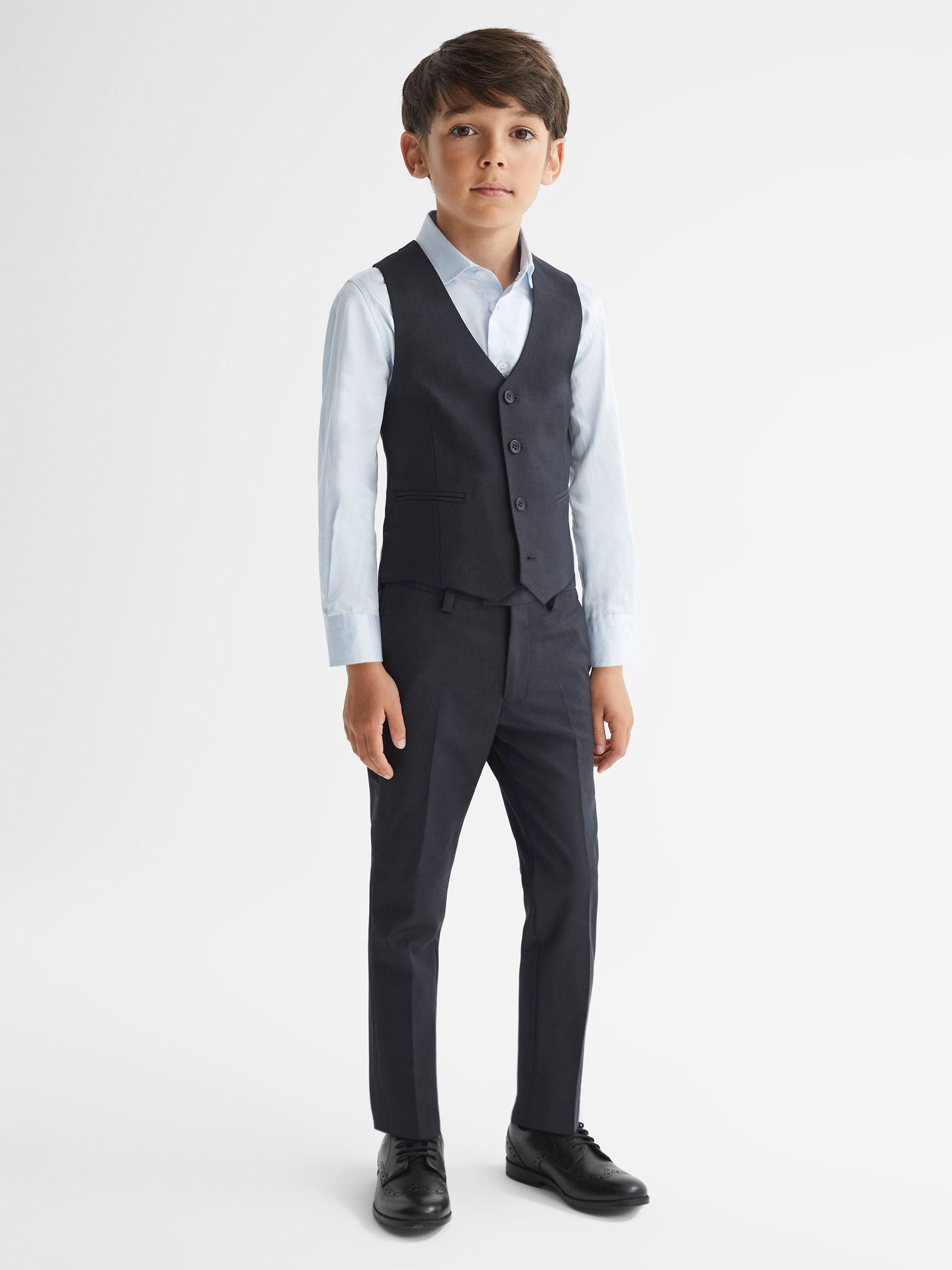 Reiss Navy Hope 4-9 yrs Modern Fit Waistcoat image 4