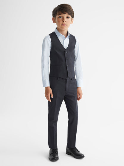 Reiss Navy Hope 4-9 yrs Modern Fit Waistcoat image 4