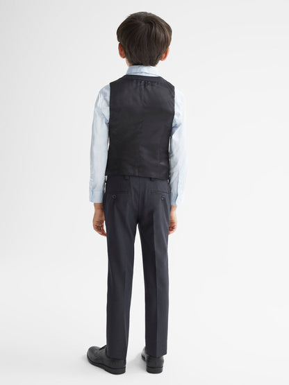 Reiss Navy Hope 4-9 yrs Modern Fit Waistcoat image 5