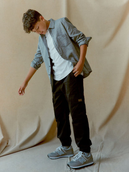 Dsiney Kidz - Black Loose Fit Cargo Trousers (3-16yrs) image 1