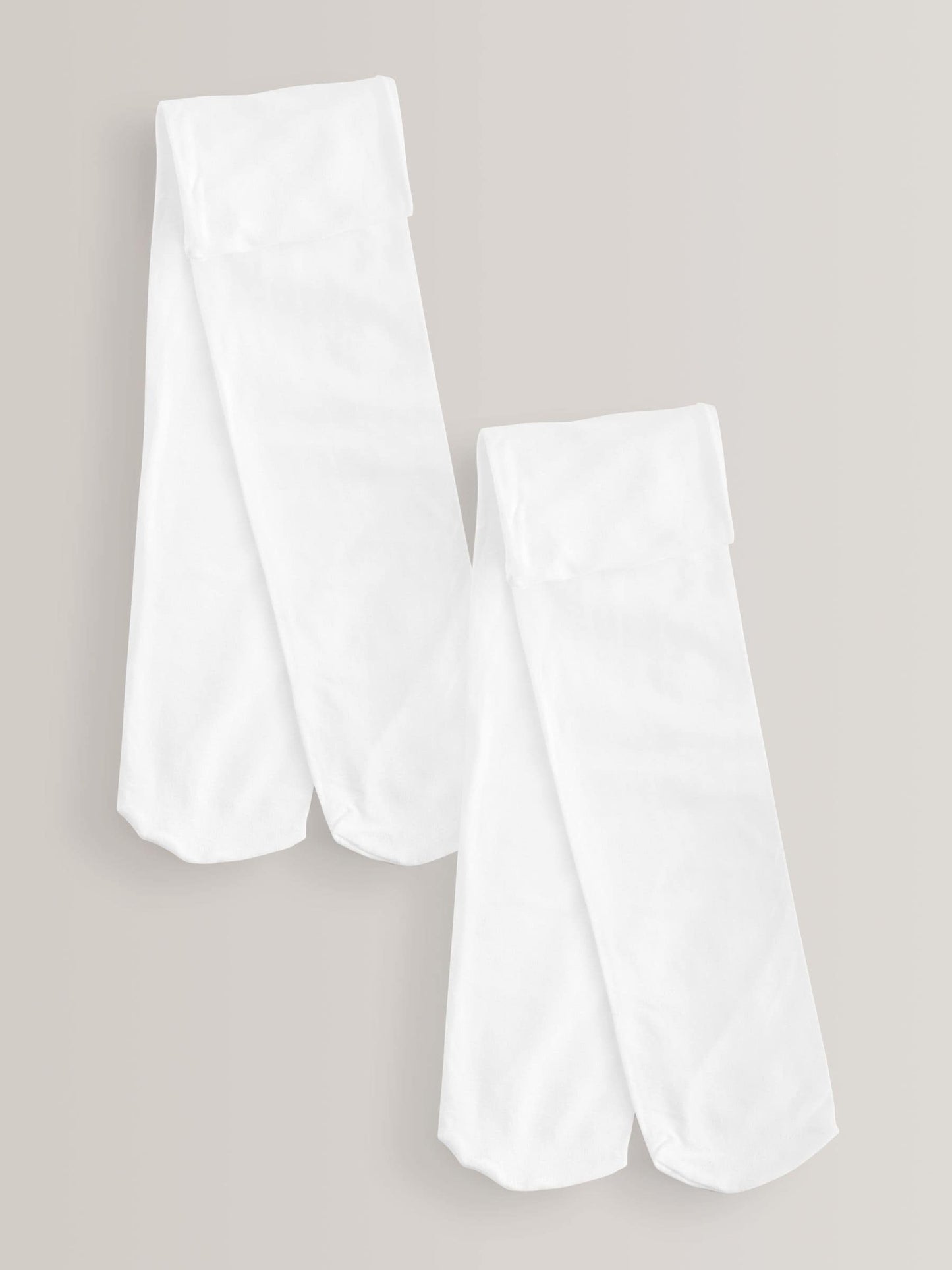 White Regular Length 2 Pack 80 Denier School Tights image 1