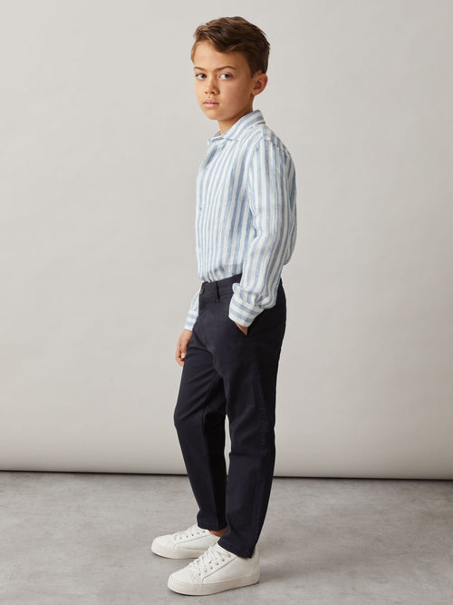 Reiss Navy Pitch 3-9 yrs Slim Fit Casual Chinos image 1