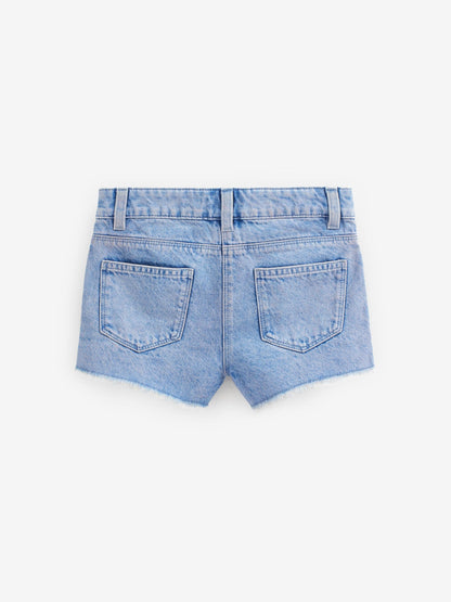 Dsiney Kidz - Bright Blue Regular Length Frayed Edge Denim Shorts (3-16yrs) image 6