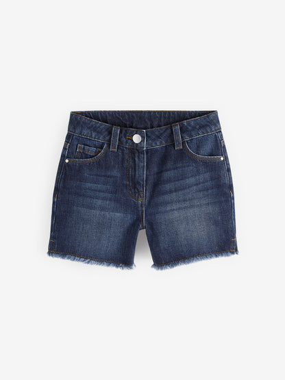Dsiney Kidz - Dark Blue Longer Length Frayed Edge Denim Shorts (3-16yrs) image 4