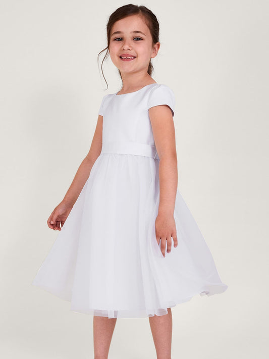 Monsoon White Tulle Flower Girl Dress image 1