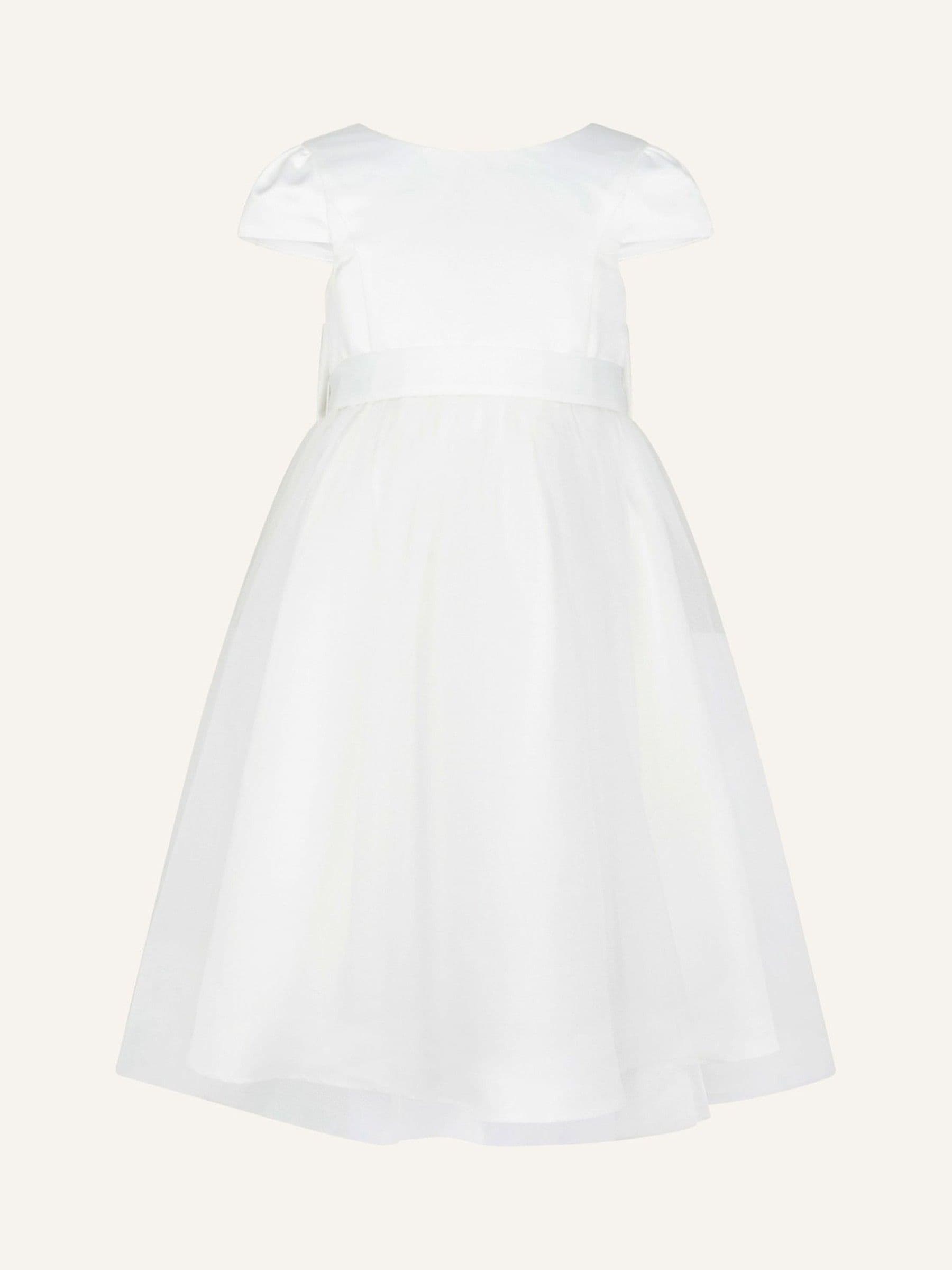 Monsoon White Tulle Flower Girl Dress image 3