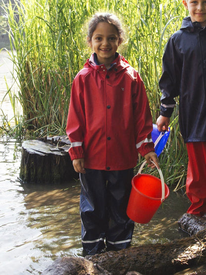 Muddy Puddles Red Rainy Day Waterproof Jacket And Trousers Rain Set image 1