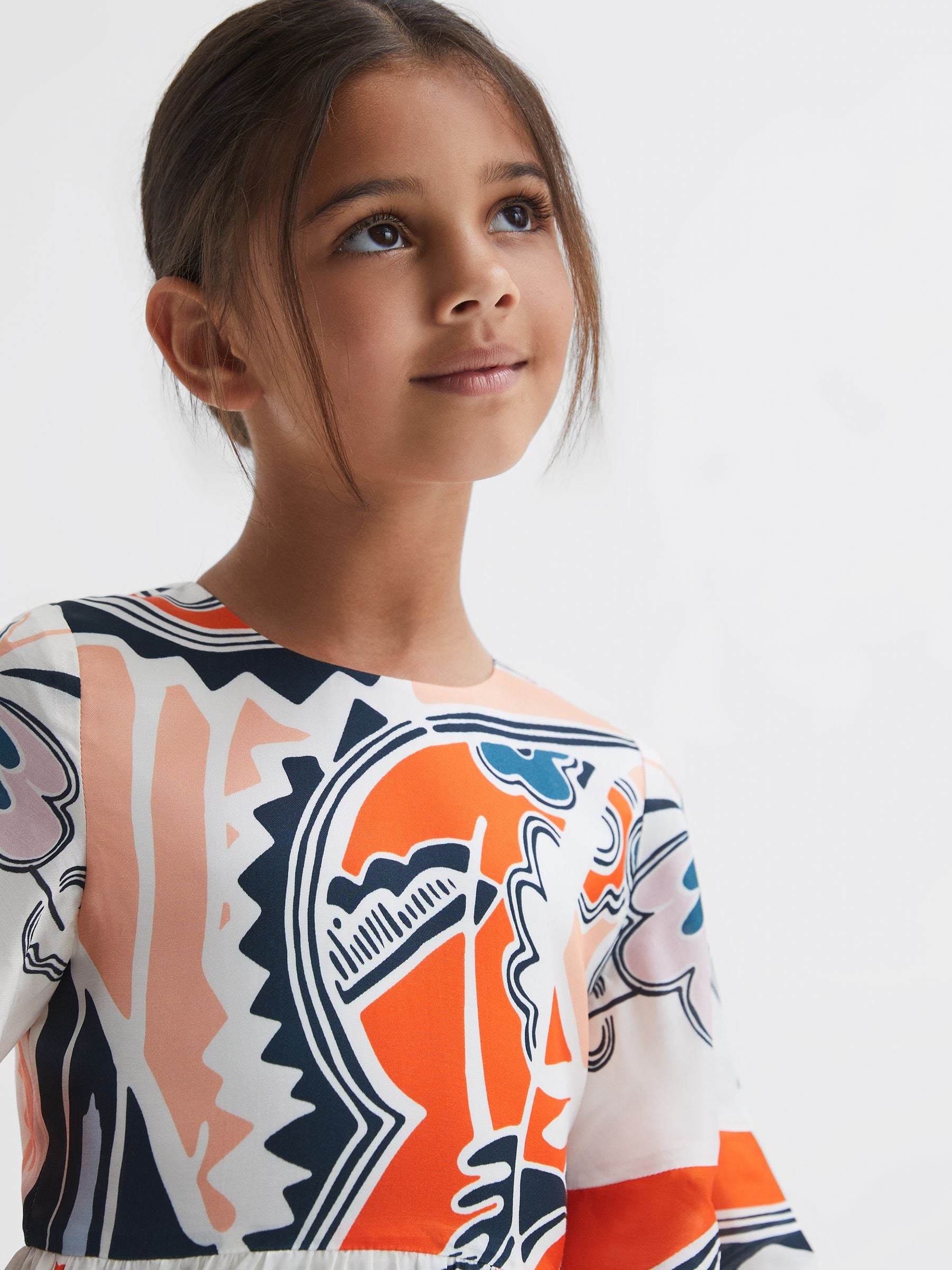 Dsiney Kidz - Reiss Coral April 9-14 yrs Printed Floaty Dress image 1
