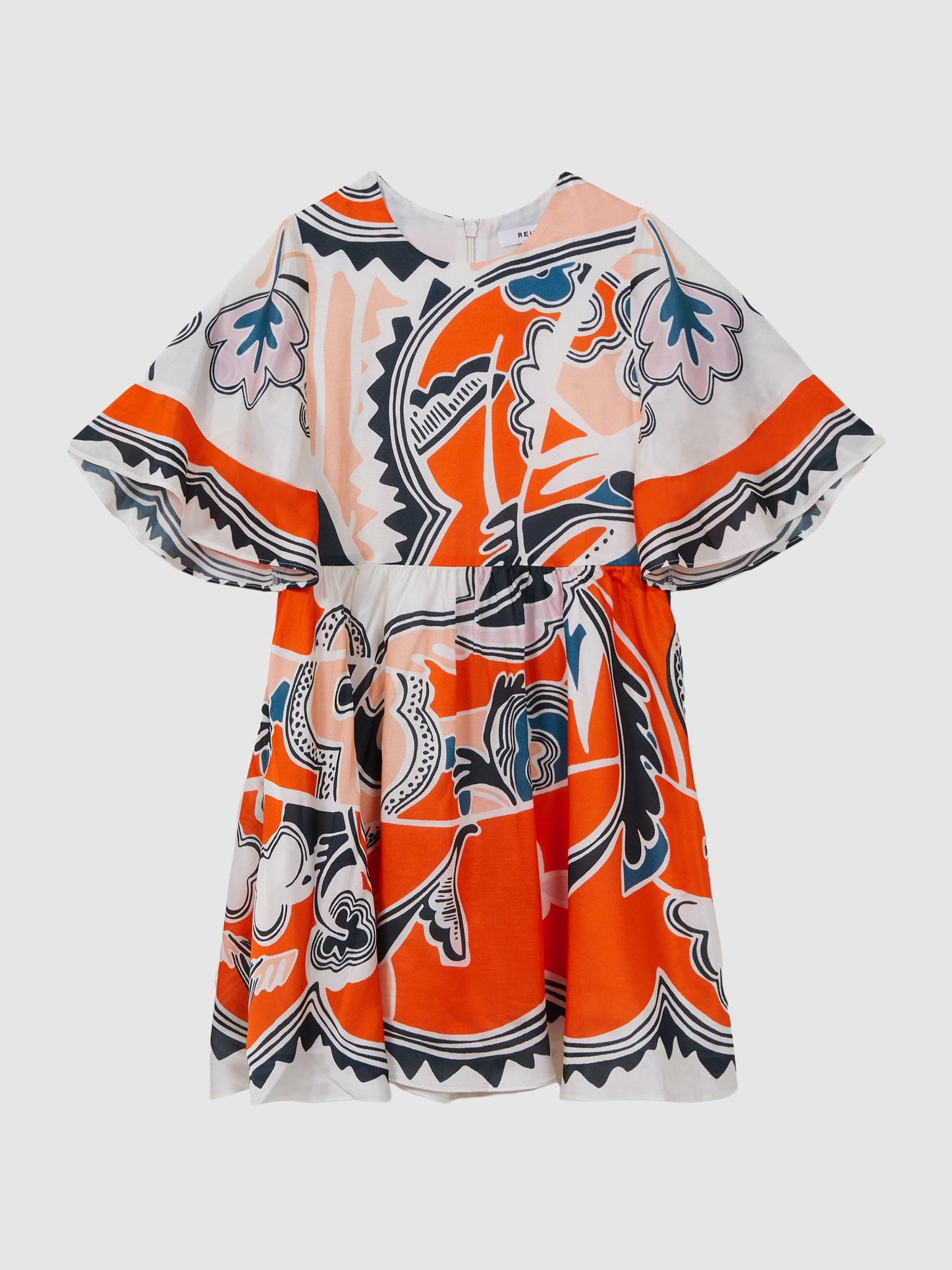 Dsiney Kidz - Reiss Coral April 9-14 yrs Printed Floaty Dress image 2