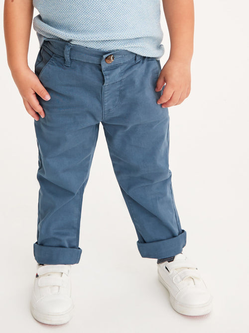 Blue Stretch Chino Trousers (3mths-7yrs) image 1