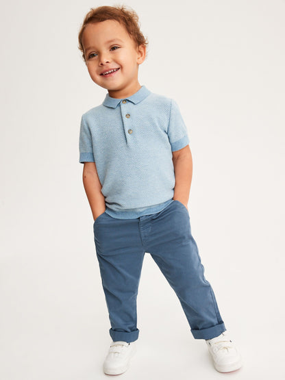 Blue Stretch Chino Trousers (3mths-7yrs) image 2