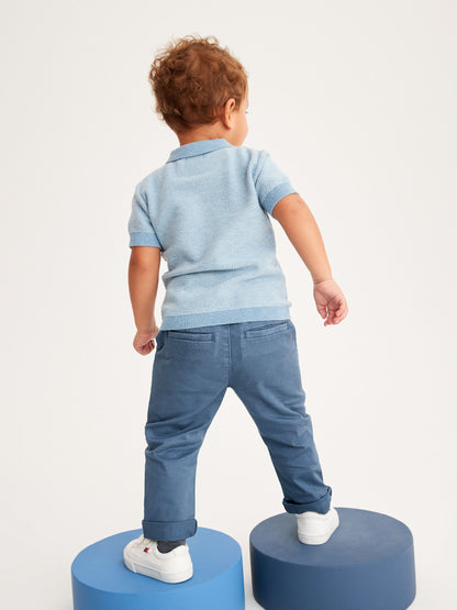 Blue Stretch Chino Trousers (3mths-7yrs) image 3