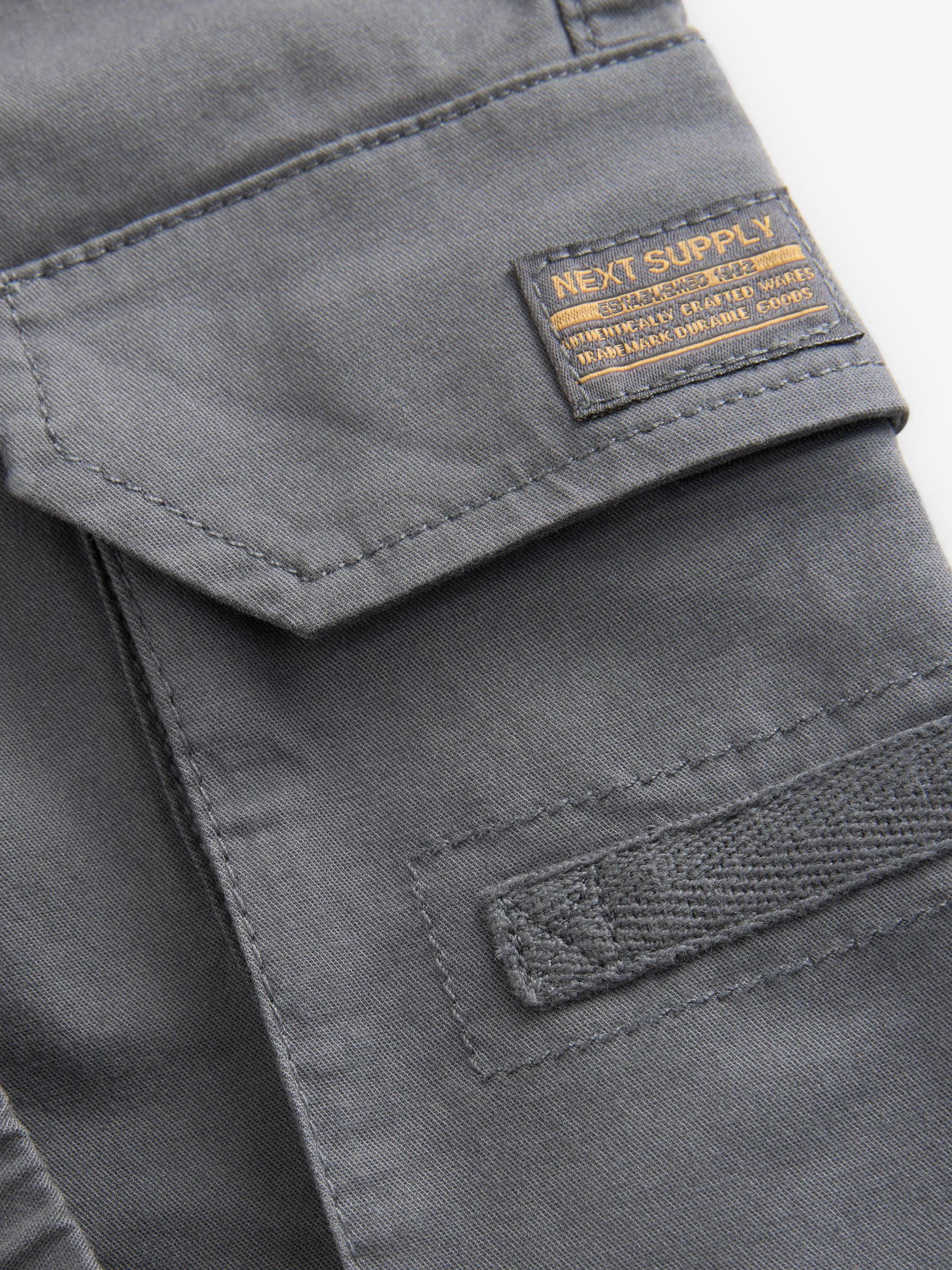Dsiney Kidz - Charcoal Grey Loose Fit Cargo Trousers (3-16yrs) image 6
