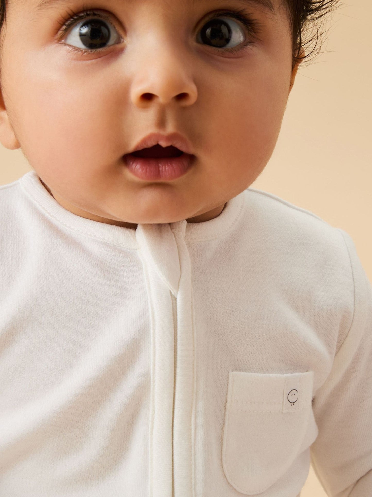 MORI White 2 Way Zip-Up Clever Sleepsuit image 2