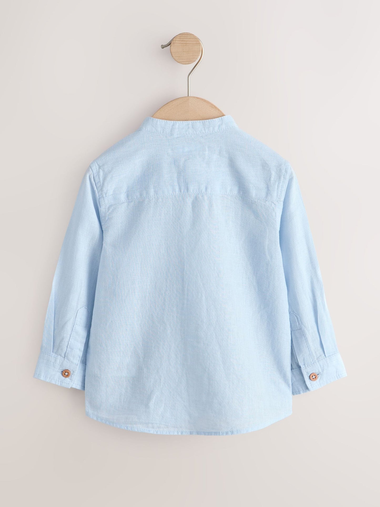 Dsiney Kidz - Blue Grandad Collar Linen Mix Shirt (3mths-7yrs) image 5