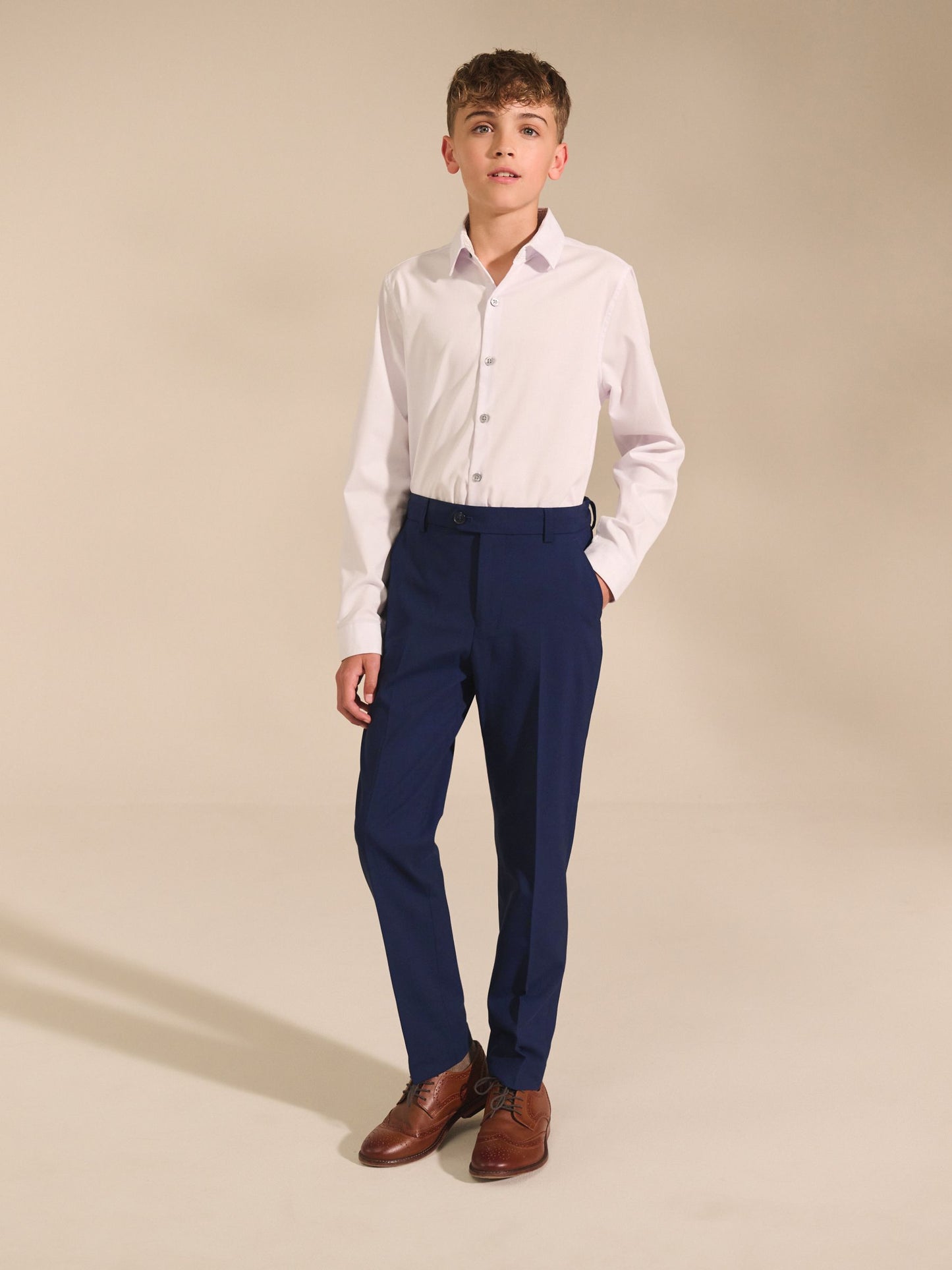 Dsiney Kidz - Dark Blue Skinny Fit Suit Trousers (1.5-16yrs) image 3