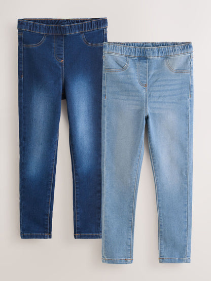 Dsiney Kidz - Blue Elasticated Waist Jeggings 2 Pack (3-16yrs) image 1