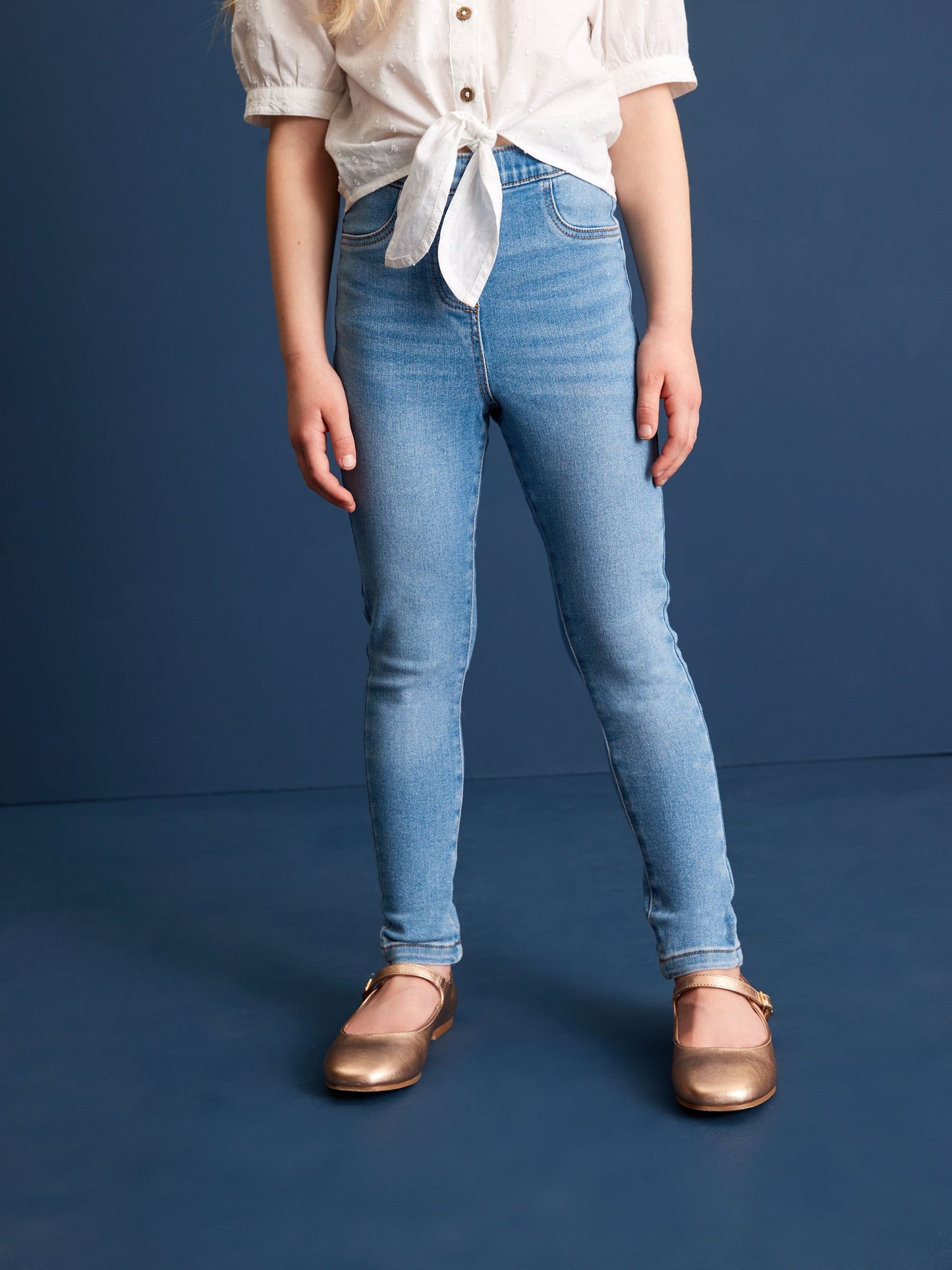 Dsiney Kidz - Blue Elasticated Waist Jeggings 2 Pack (3-16yrs) image 5