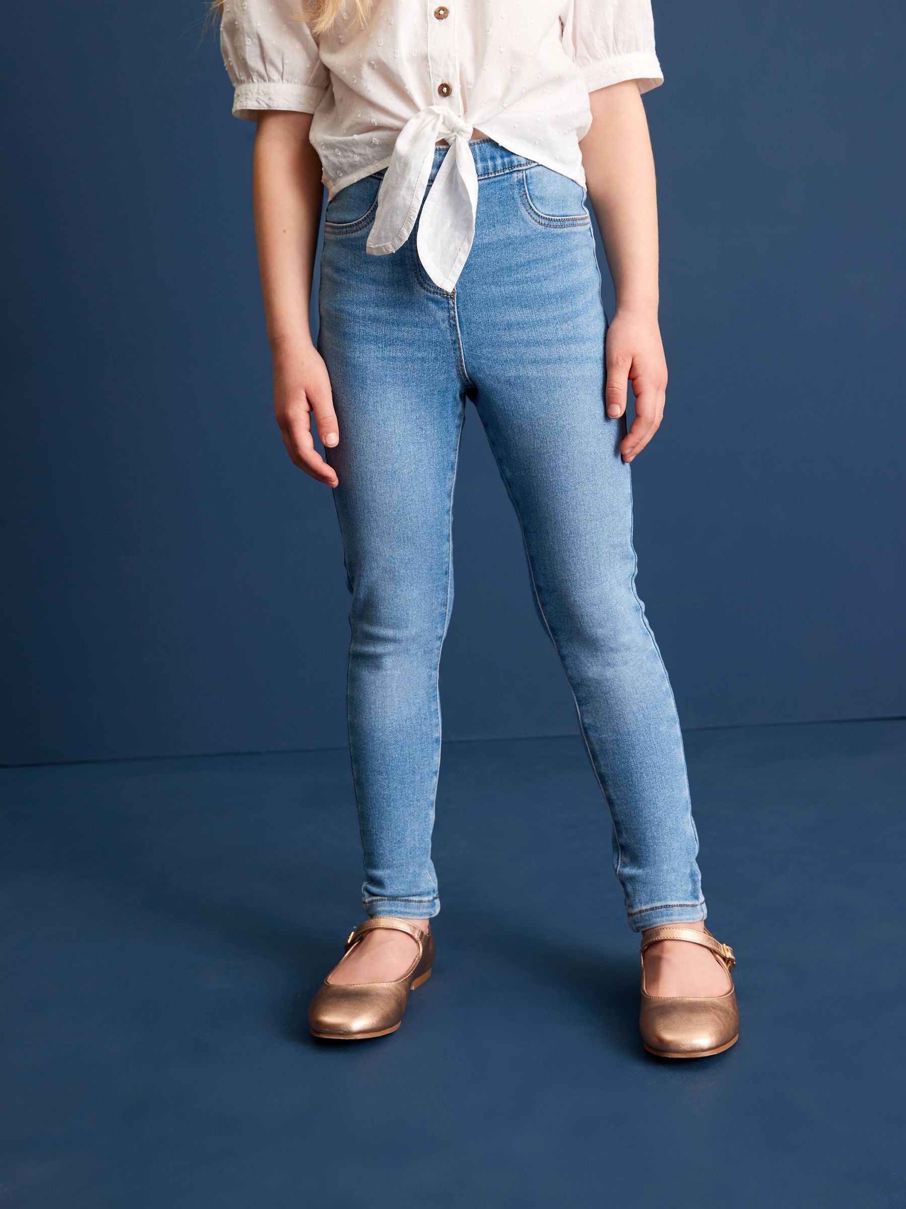 Dsiney Kidz - Blue Elasticated Waist Jeggings 2 Pack (3-16yrs) image 5