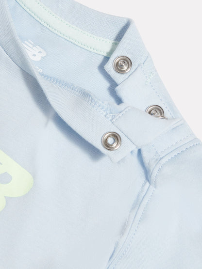 New Balance Light Blue Stacked Graphic Jersey T-Shirt & FT Shorts Set image 4
