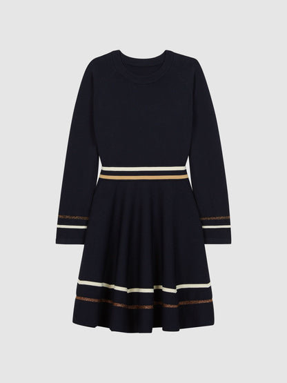 Dsiney Kidz - Reiss Navy Edith Junior Knitted Dress image 2