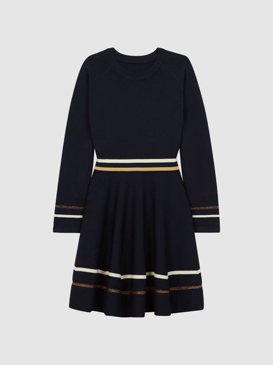 Dsiney Kidz - Reiss Navy Edith Junior Knitted Dress image 2