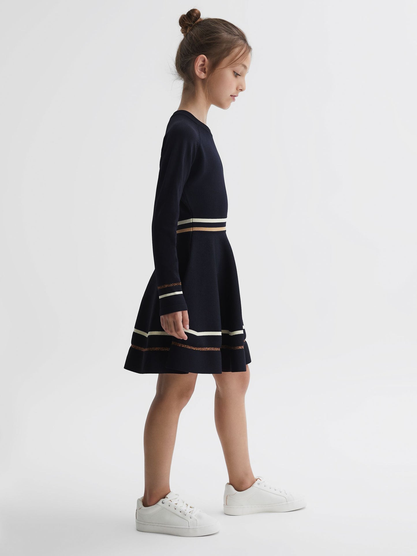 Dsiney Kidz - Reiss Navy Edith Junior Knitted Dress image 3