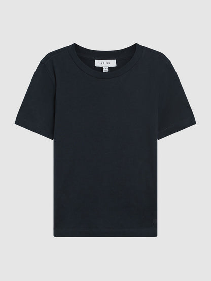 Reiss Navy Bless 3-9 yrs Cotton Crew-Neck T-Shirt image 2
