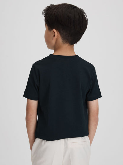 Reiss Navy Bless 3-9 yrs Cotton Crew-Neck T-Shirt image 5