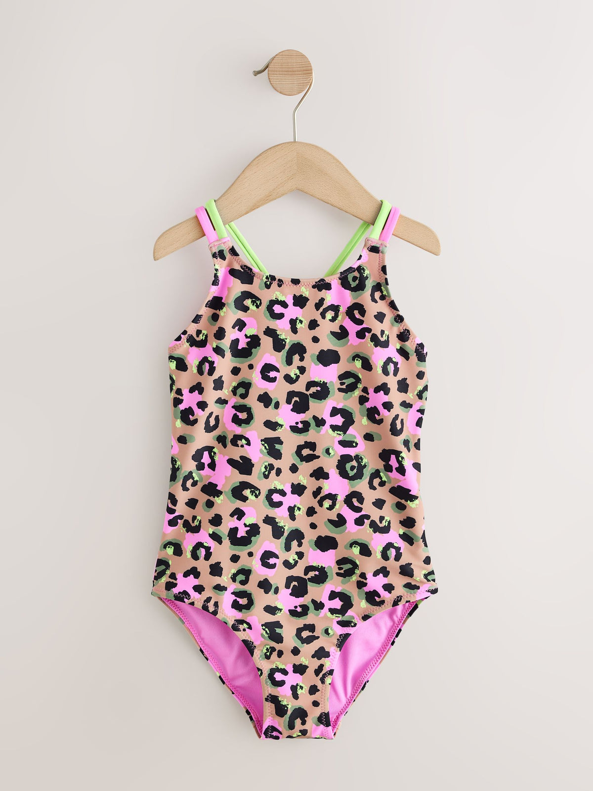 Animal Print Double Strap Swimsuit (3-16yrs) - image 1