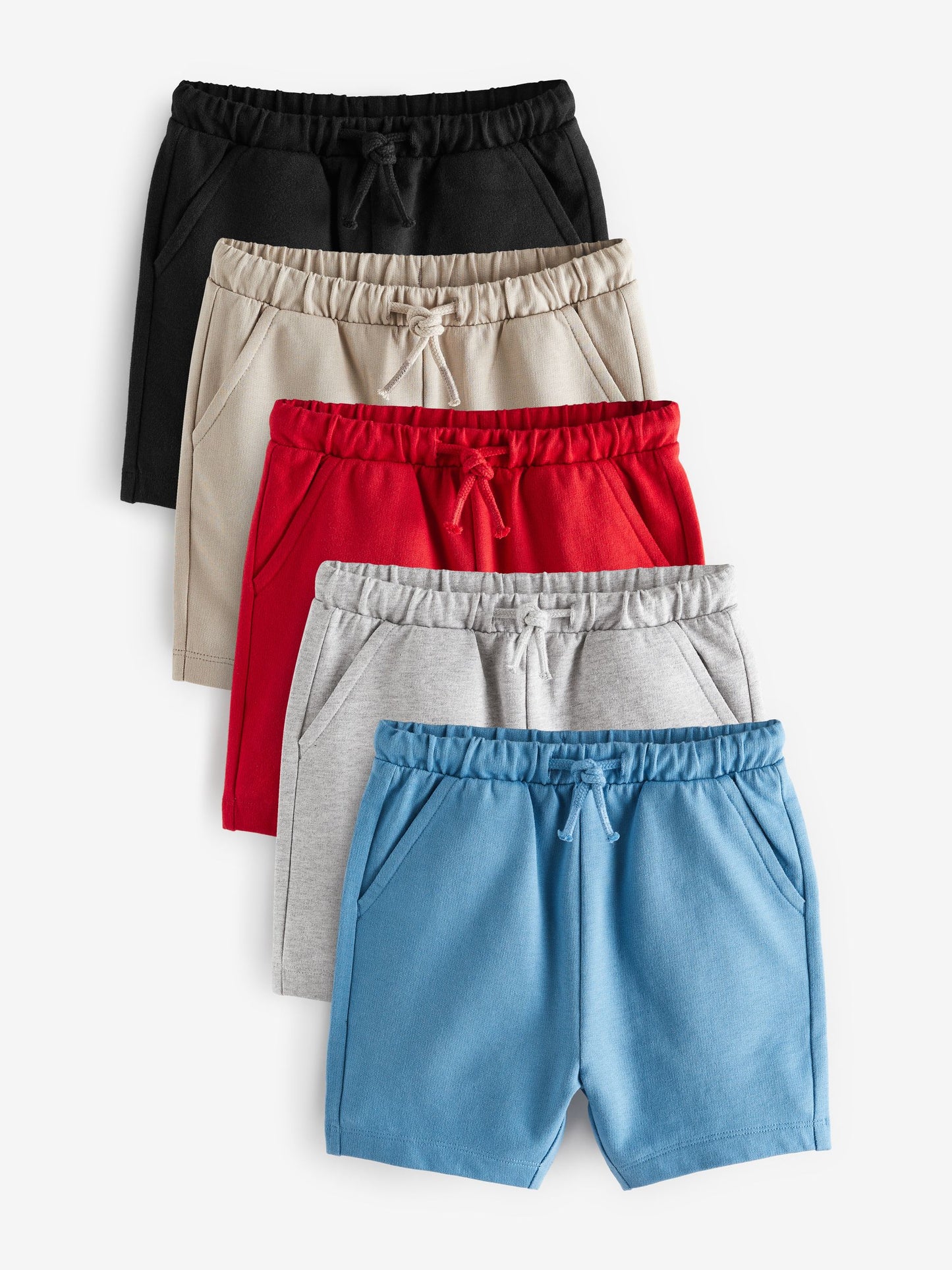 Dsiney Kidz - Grey/Navy Blue/Red Jersey Shorts 5 Pack (3mths-7yrs) image 1