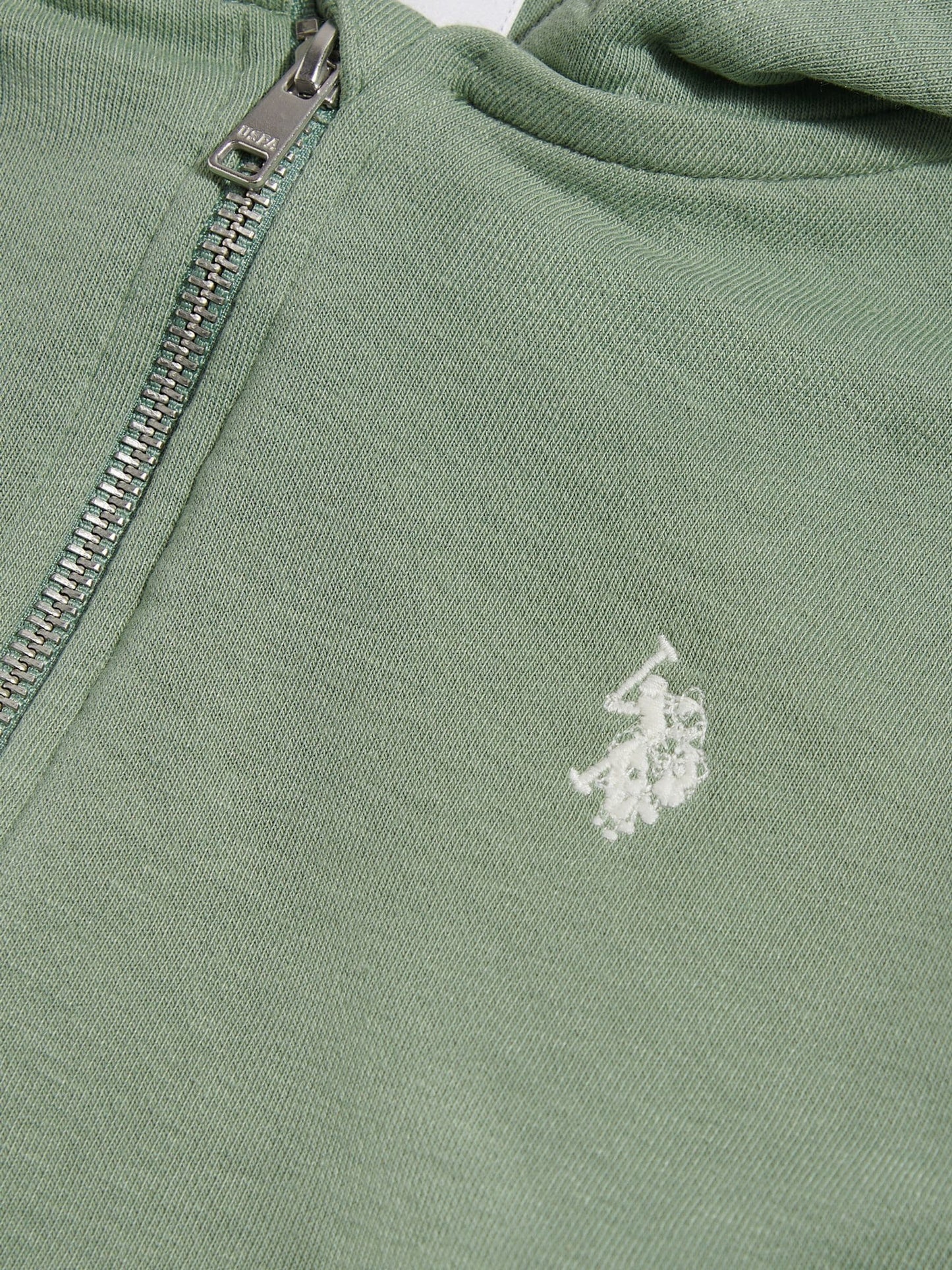 Dsiney Kidz - U.S. Polo Assn. Green Double Horsemen Zip Hoodie image 3