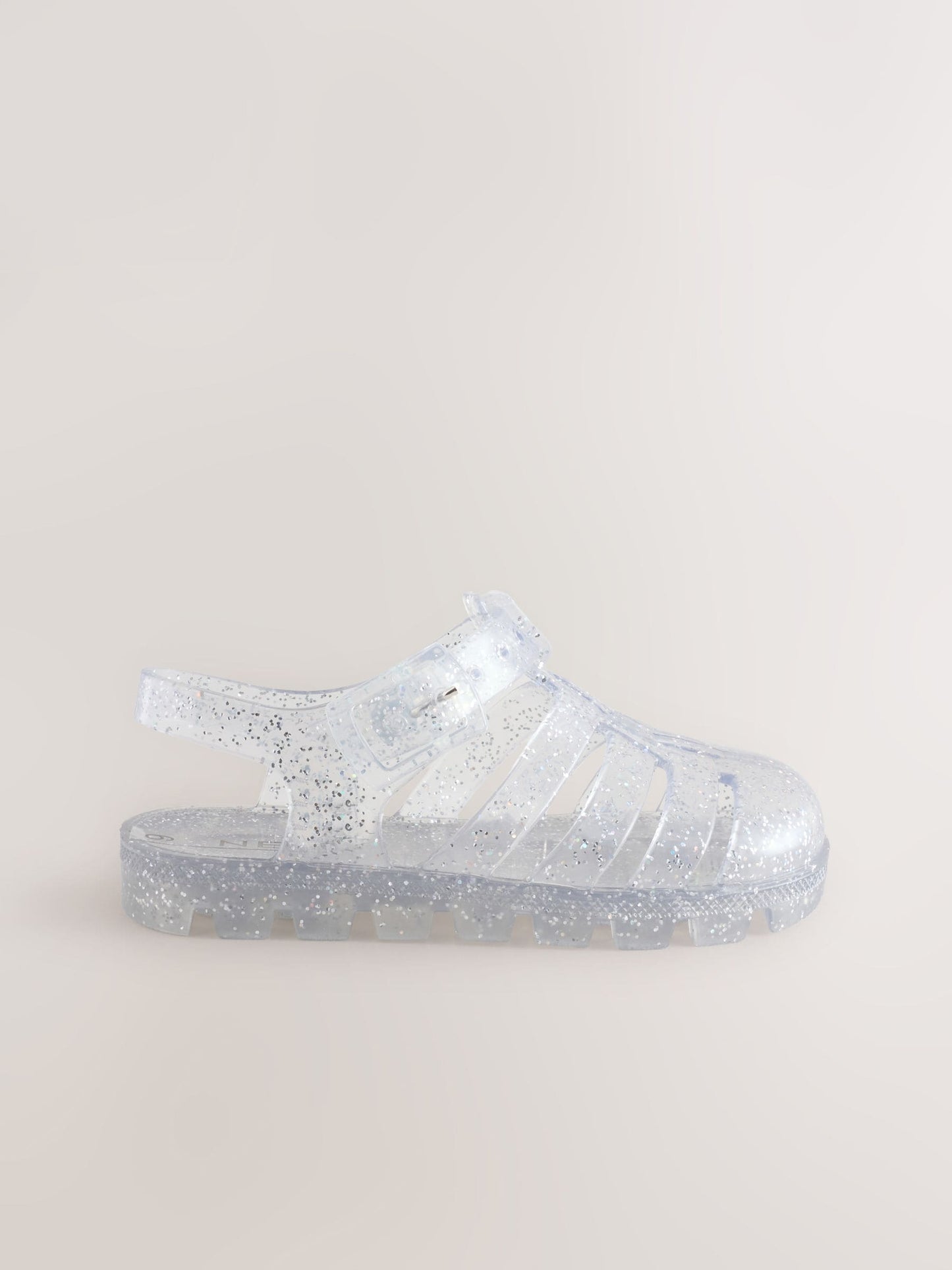 Silver Glitter Jelly Sandals image 2