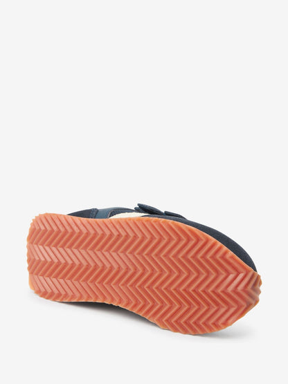 Navy Wide Fit (G) Double Strap Trainers image 5