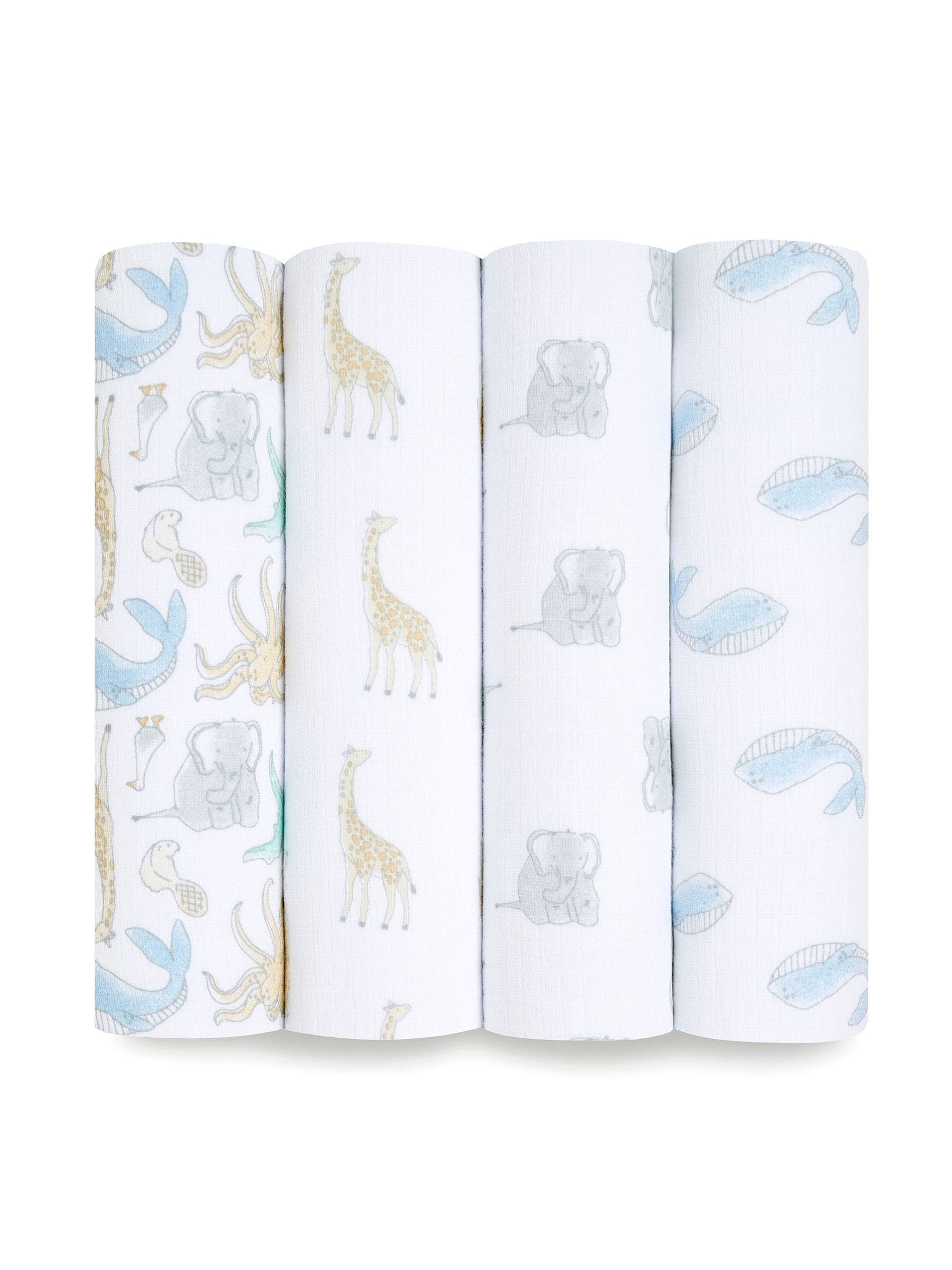 Aden & Anais Natural History Essentials Muslin Blankets 4 Pack image 1
