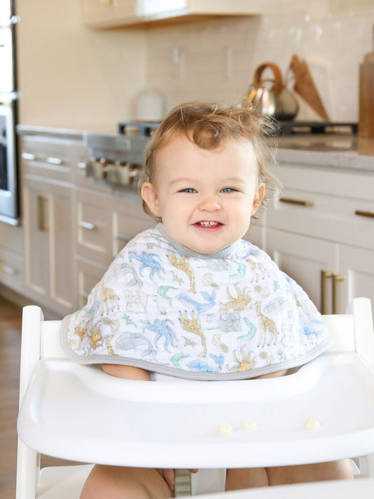 aden + anais White Essentials 100% Cotton Muslin History Baby Burpy Bib image 1