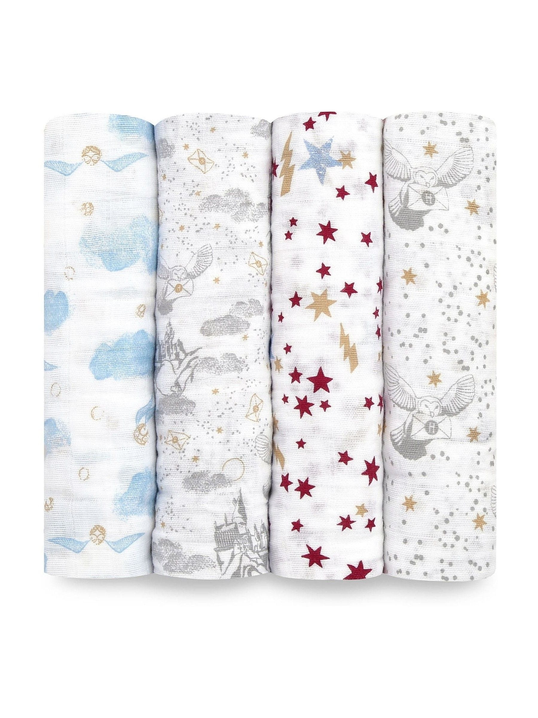 aden + anais Harry Potter Iconic Large Muslin Blankets 4 Pack image 1