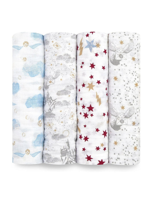aden + anais Harry Potter Iconic Large Muslin Blankets 4 Pack image 1