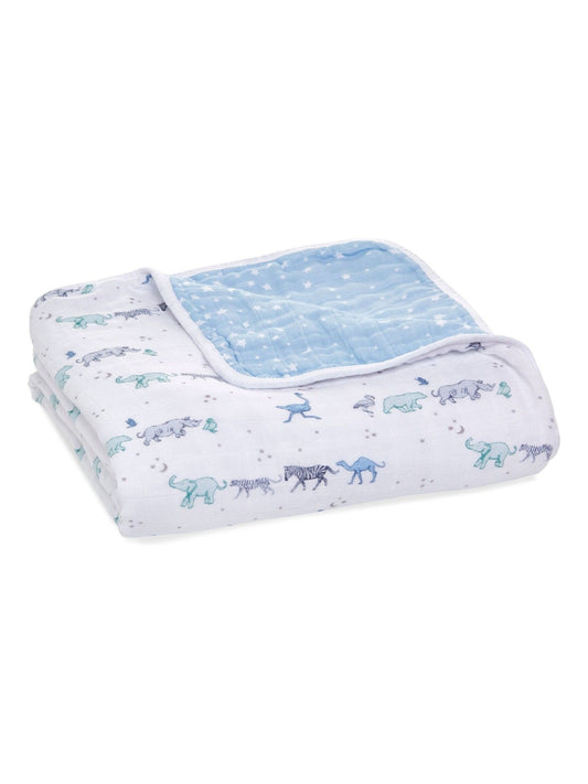 aden + anais Blue Rising Star Dream 100% Cotton Muslin Blanket image 1