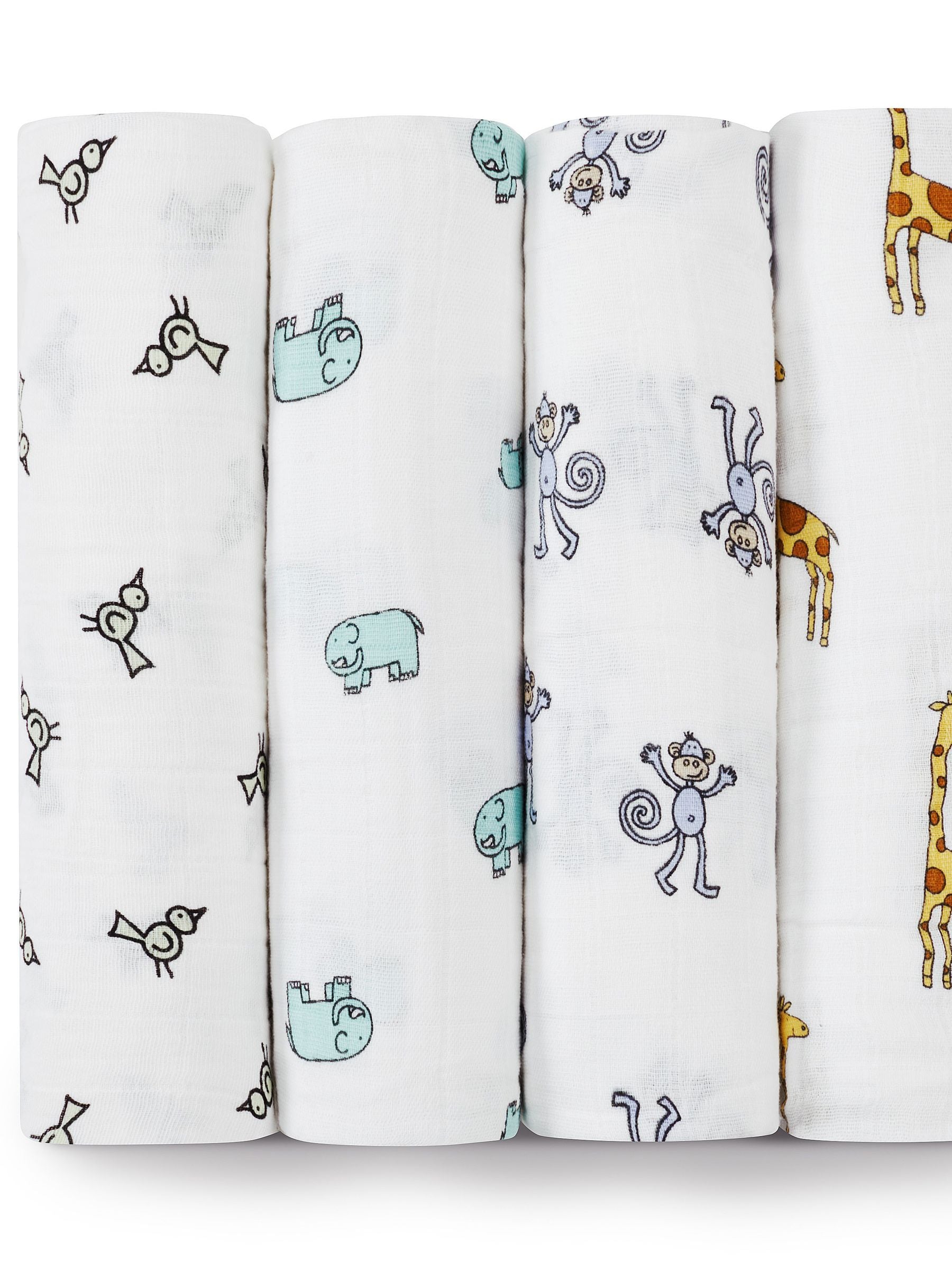 aden + anais Jungle Jam Large Muslin Blankets 4 Pack image 1