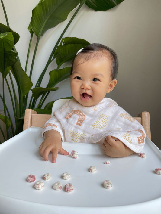 Dsiney Kidz - aden + anais White 100% Cotton Muslin Keep Rising Burpy Bibs 2 Pack image 1