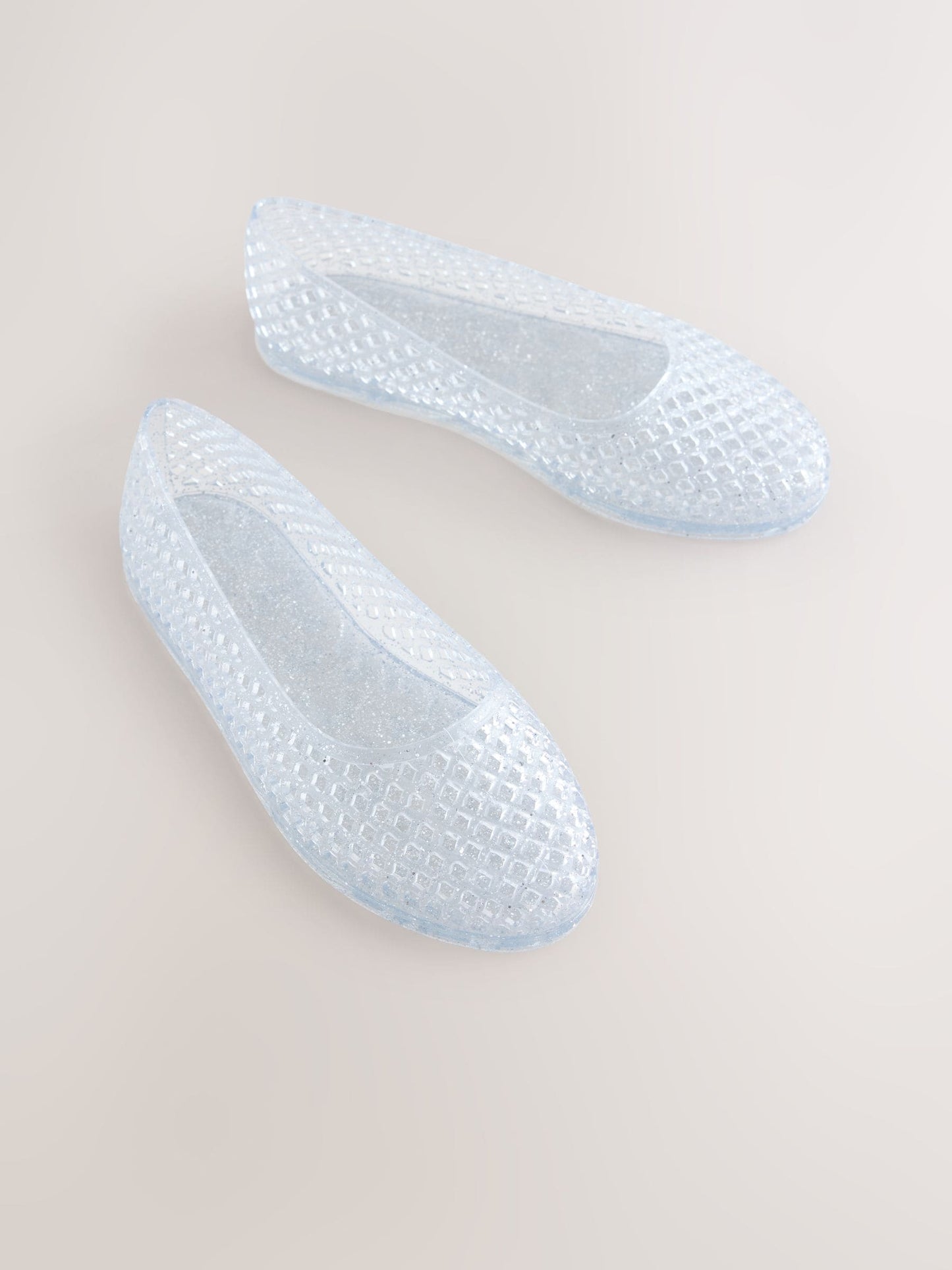 Silver Glitter Jelly Ballet Shoes image 1